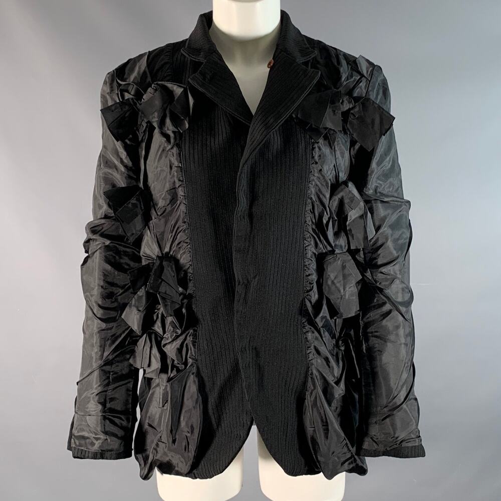 COMME des GARCONS Size M Black Polyester Straps Jacket